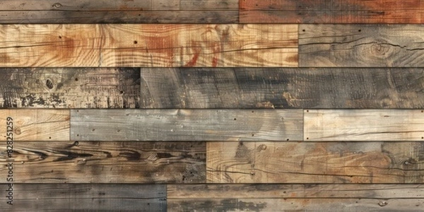 Fototapeta Depict the rustic charm of a wood grain pattern with natural textures and warm earth tones, ideal for adding a cozy, rustic vibe to digital and print designs