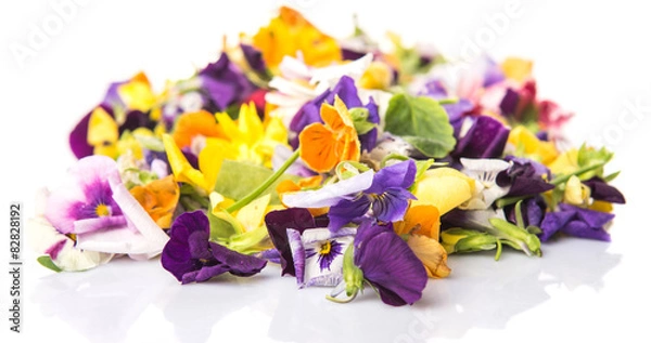 Obraz Mix edible flower salad