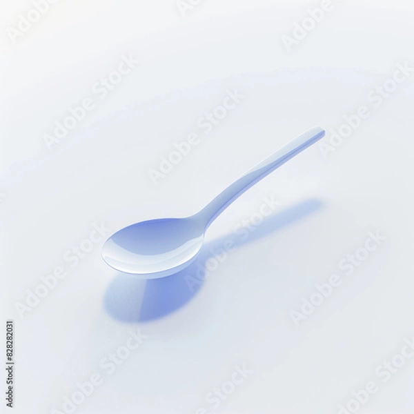 Fototapeta spoon icon in 3D style on a white background