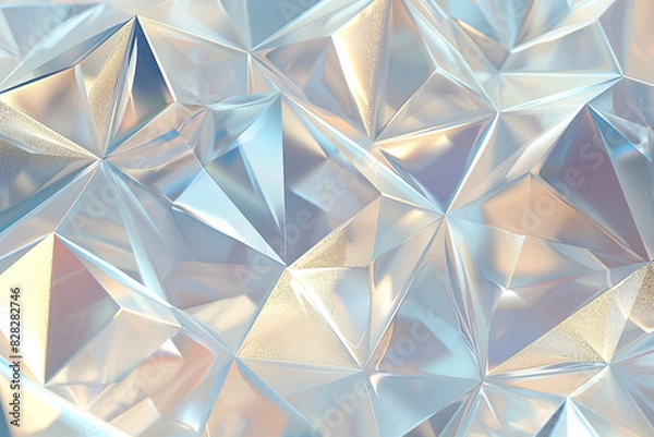Fototapeta Luxury and opulence are highlighted by platinum in this radiant geometric diamond design.