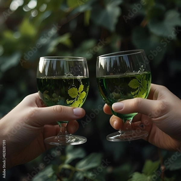 Obraz A glass of wine in hand