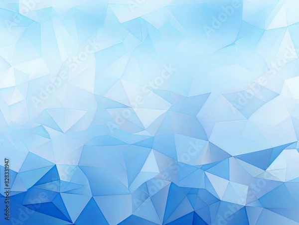 Fototapeta Blue Geometric Gradient: Abstract Low Poly Design