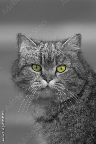 Obraz Katze mit Grüne Augen 