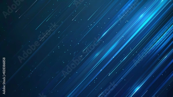 Fototapeta abstract blue background with lines. illustration technology