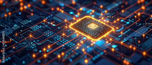 Fototapeta Digital Lock Network Interface for Secure Data Flow