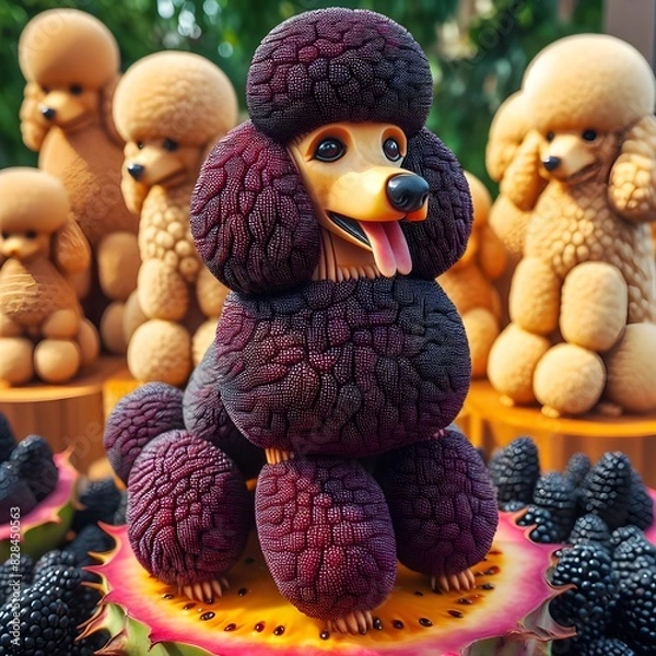 Obraz hedgehog with berries