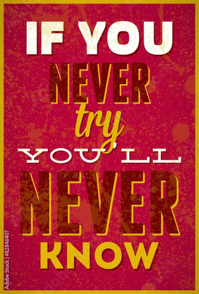 Obraz Vintage typography vector illustration with grunge effects. 