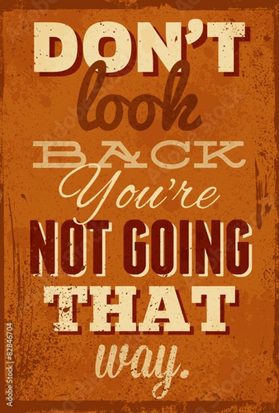 Obraz Vintage typography vector illustration with grunge effects.