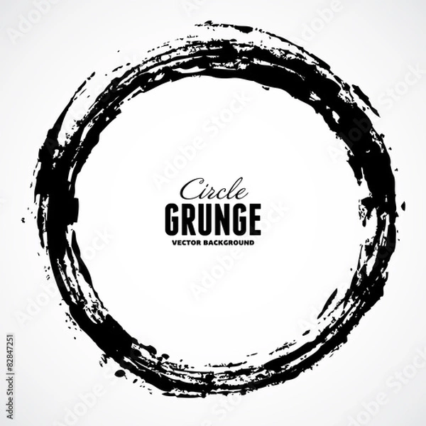 Obraz Vector ink grunge circle frame