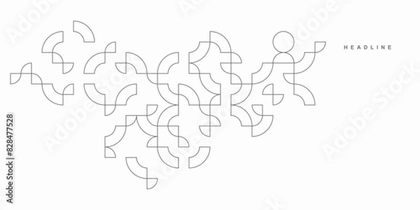 Obraz Abstract geometric technological background. Vector creative design.