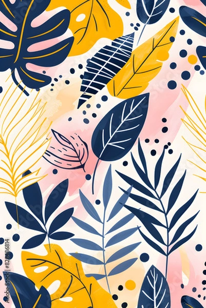 Fototapeta pattern with leaves