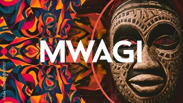Fototapeta Mwagi African Mask Thumbnail