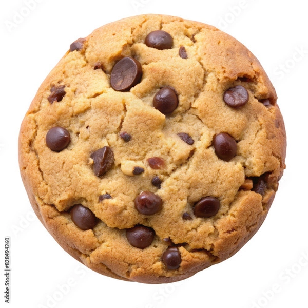 Obraz chocolate chip cookie isolated
