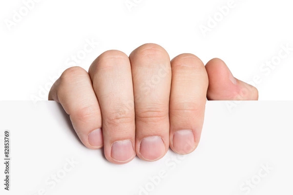 Fototapeta Hand holding paper