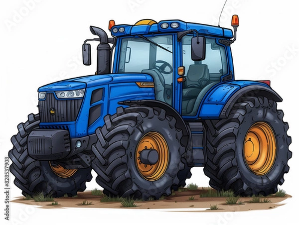 Obraz tractor isolated on white