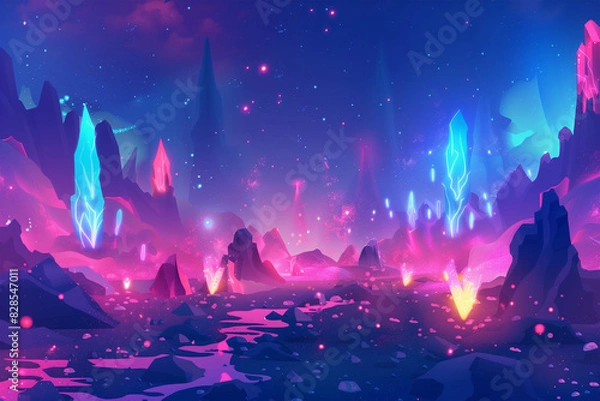 Fototapeta game background blast effect cartoon glow effect background