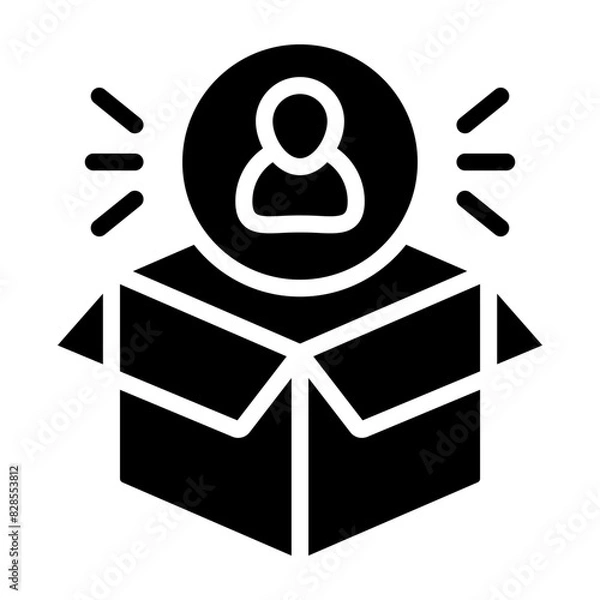 Obraz Modern design icon of user box

