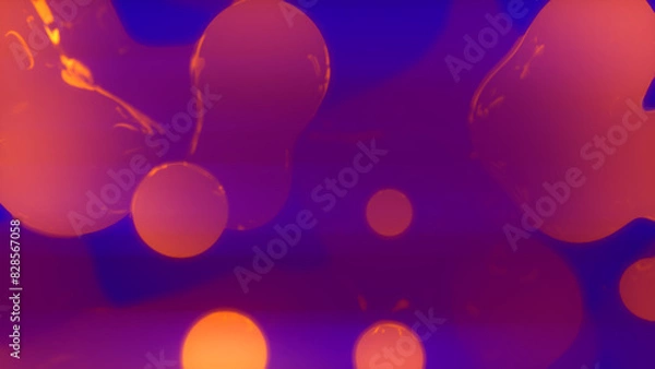Fototapeta orange and pink slight bland meta objects from alien planet - abstract 3D rendering