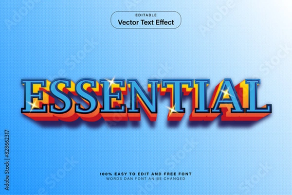 Fototapeta Vector Essential Text Effect
