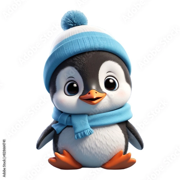 Obraz 3d penguin in clothes
