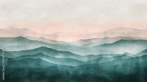 Obraz Misty Mountain Serenity: A Gradient Texture for Tranquil Designs