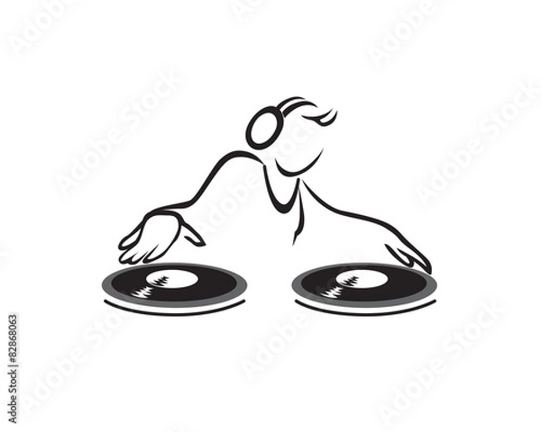 Fototapeta DJ Silhouette