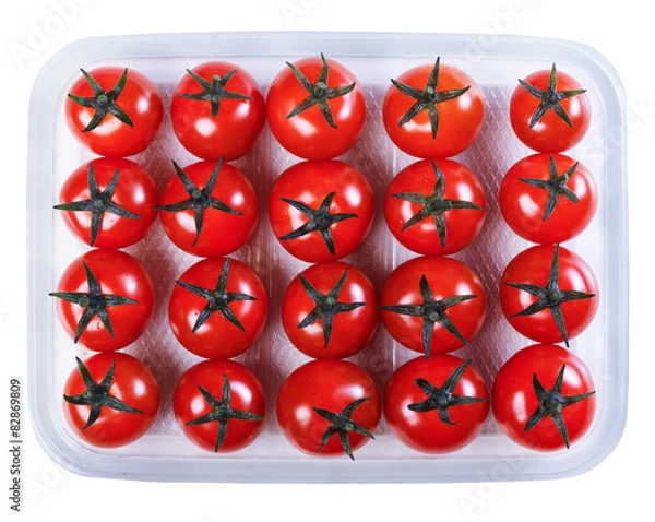 Obraz tomatoes in a plastic container