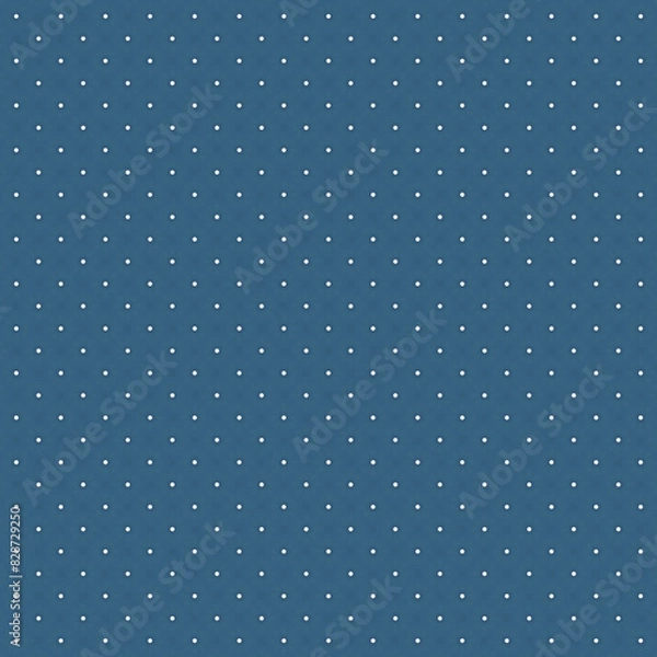 Fototapeta White Small Dots on Dark Blue Background Pattern