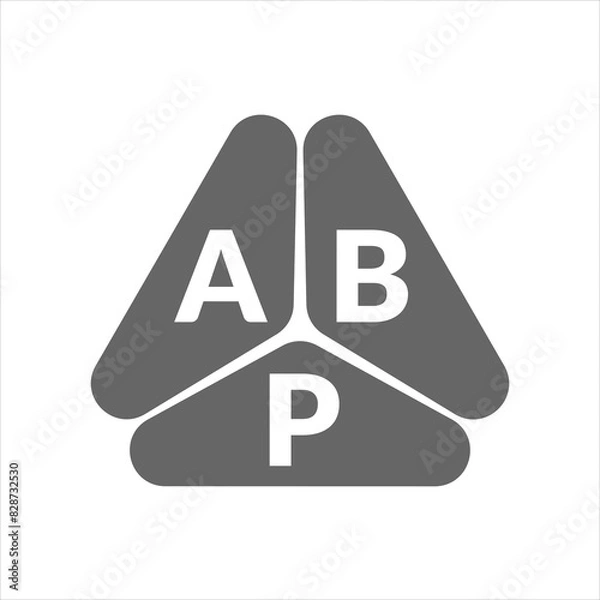 Fototapeta ABP letter logo design on white background. Creative  modern ABP letter logo design. Vector design.