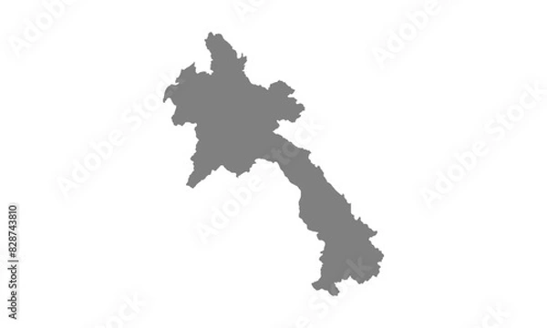Fototapeta Maps of Laos