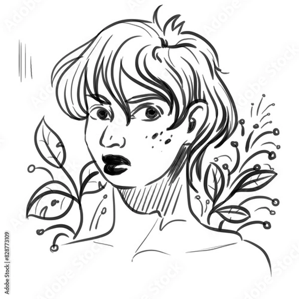 Obraz Man with a flower