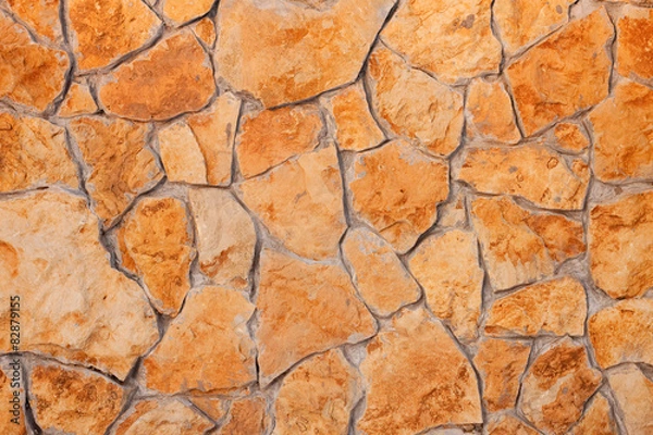 Obraz External brown stone wall background