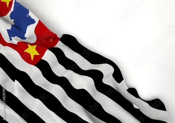 Obraz Sao Paulo state 3d corner flag