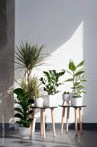 Fototapeta various plants in the interior