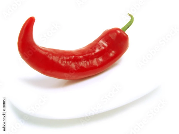 Obraz Pepper on white plate