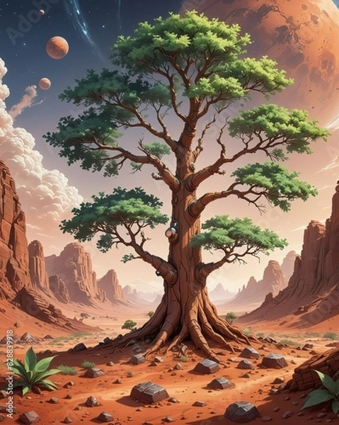 Fototapeta Plant trees to reduce global warming By selling carbon credits