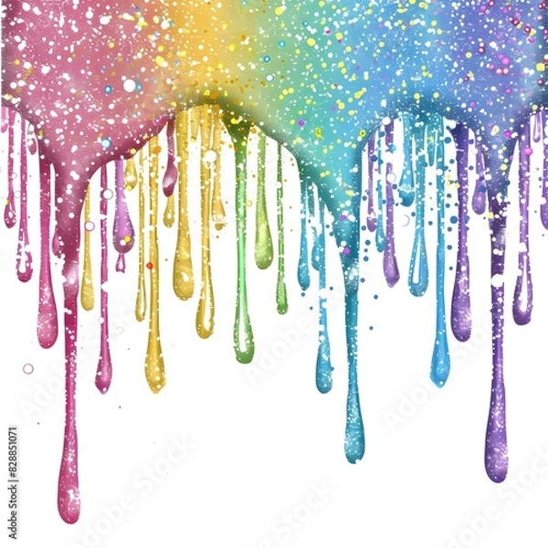Fototapeta Dripping Glitter Digital Paper