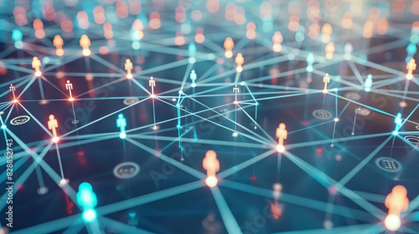 Fototapeta Networking communication concept