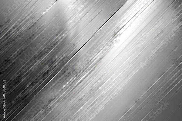Fototapeta Sleek and modern abstract grey metal background design, Generative AI