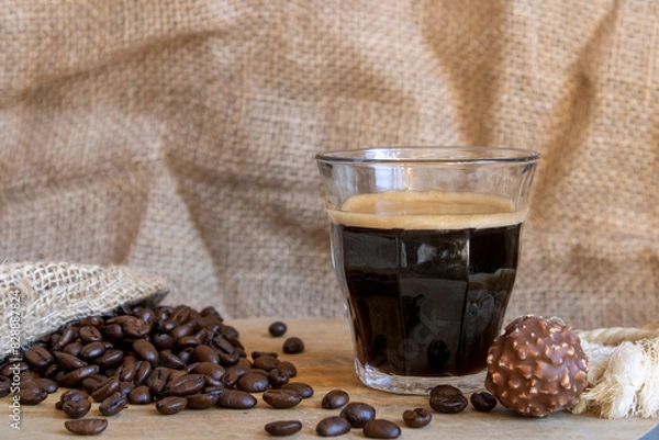 Obraz Coffee and hazelnut chocolate