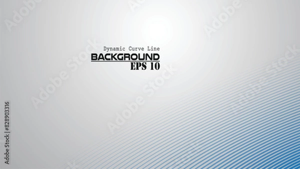 Fototapeta Dynamic curve line abstract background vector image for backdrop or presentation