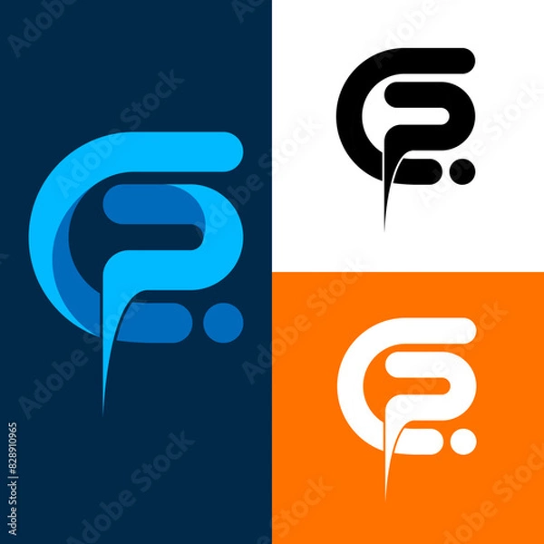 Obraz C+P Letter Mark Logo