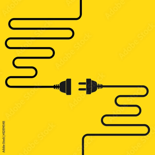 Obraz Concept connection, disconnection, electricity.