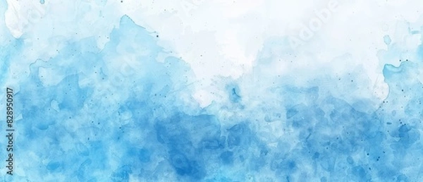 Fototapeta abstract light blue watercolor background design concept header web cover poster banner presentation template