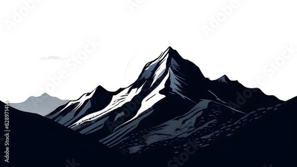 Obraz JPEG Silhouette Illustration of Mountains