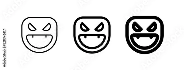 Obraz Editable vector evil face mask icon. Part of a big icon set family. Perfect for web and app interfaces, presentations, infographics, etc