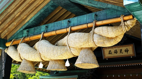 Obraz 出雲大社　神楽殿　大注連縄