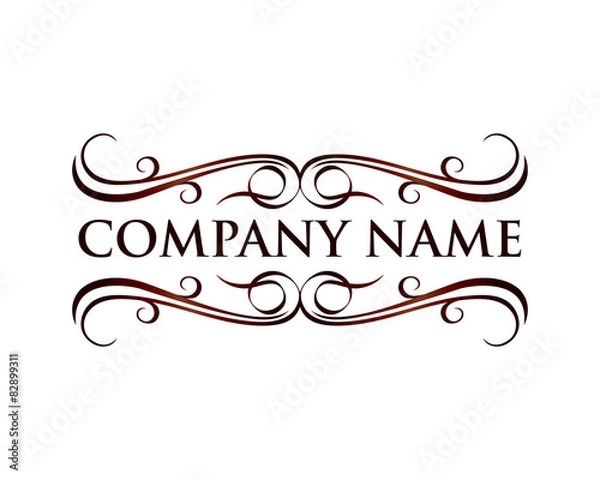 Obraz Swirl Ornate Frame Vector Template