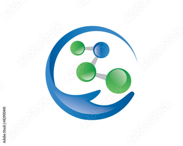 Obraz Molecule Vector Logo Graphic