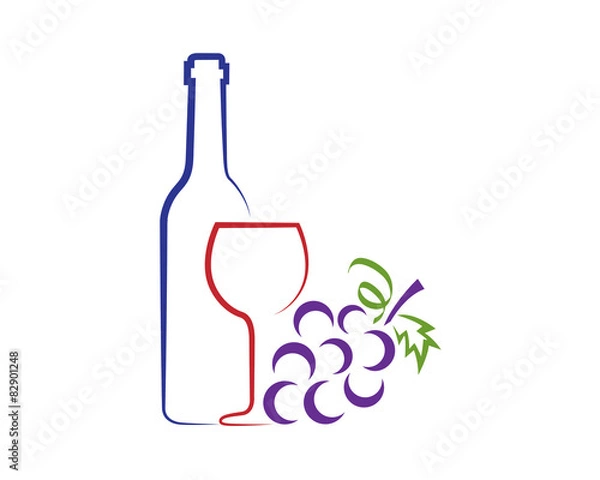 Obraz Wine Vector Graphic